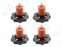 Bed leveling stelschroefset siliconen 18mm M3 oranje (set van 4)