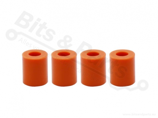 Bed leveling spacer/distance bushing silicone 16mm orange (set of 4)