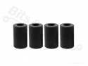 Bed leveling spacer/afstandsbus siliconen 18mm zwart (set van 4)