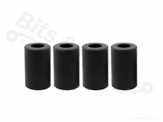 Bed leveling spacer/afstandsbus siliconen 18mm zwart (set van 4)