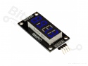 Cijferdisplay 4-digits 7-segments TM1637 decimalen blauw - 50x19mm