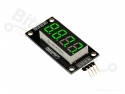 Cijferdisplay 4-digits 7-segments TM1637 decimalen groen - 50x19mm