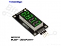 Digit display 4-digit 7-segment green decimals TM1637 - 30x14mm