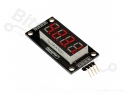 Cijferdisplay 4-digits 7-segments rood decimalen TM1637 - 50x19mm