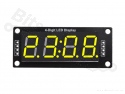 Cijferdisplay 4-digits 7-segments TM1637 clock geel - 50x19mm