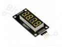 Cijferdisplay 4-digits 7-segments TM1637 decimalen geel - 50x19mm