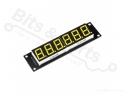 Cijferdisplay 6-digit 7-segments 74HC595 geel 