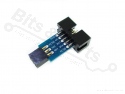 Adapter/verloop Atmel AVR 10 naar 6 pins (ICSP ISP AVRISP USBASP STK500)