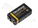 Batterij 9V/6F22 800mAh LiPo oplaadbaar met USB