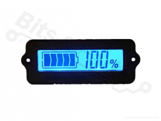 Accu capaciteits-meter/-display blauw