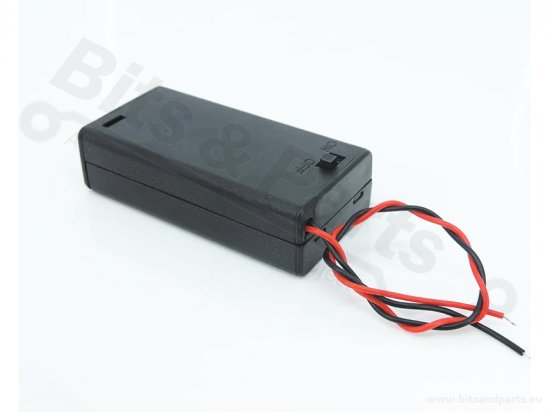 Battery holder AA Penlite x 2 (3V) with switch/lid