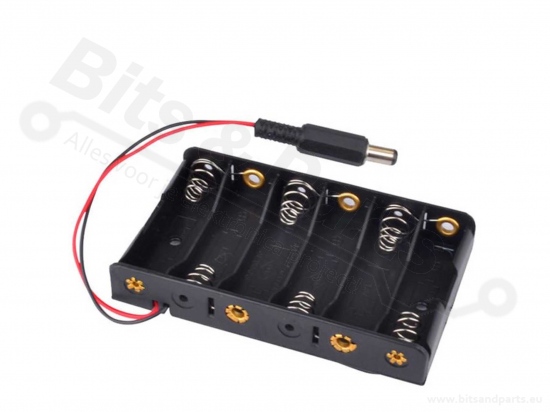 Batterijbox/Batterijhouder AA penlite x 6 (9V)