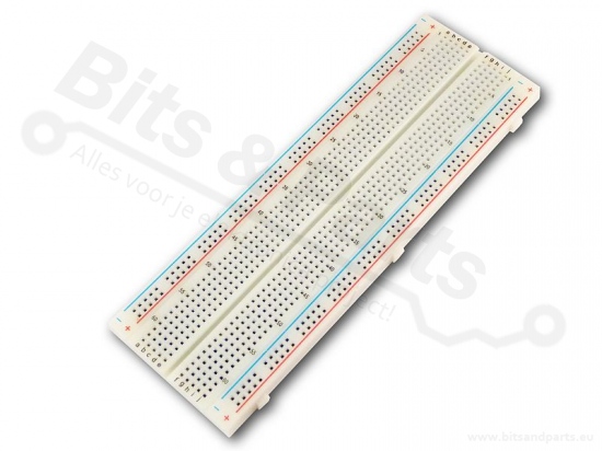 Breadboard 830 pins MB102 - universeel experimenteer board wit