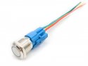 Drukknop (aan/uit) metaal IP65 waterdicht rond 16mm rood