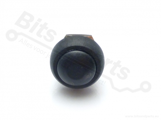 Push button contact round ball 12mm black 250V/1A