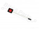 Membrane keypad 1x1 red for e.g. Arduino