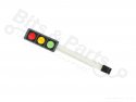 Membrane keypad 1x3 red/yellow/green for Arduino