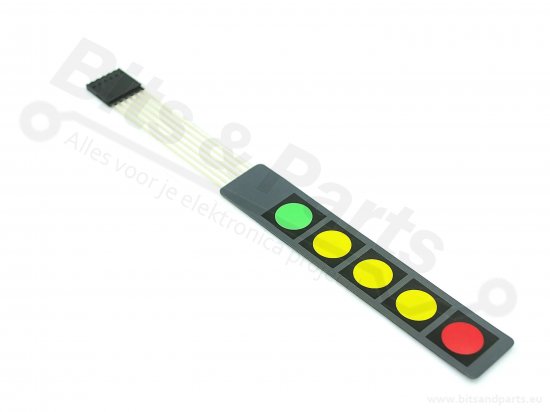 Membrane keypad 4x1 red/3xyellow/green for Arduino