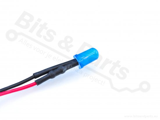 LED 5mm Blue Matte pre-wired for 5V-9V