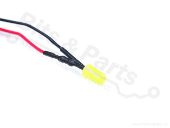 LED 5mm Yellow Matte pre-wired for 5V-9V