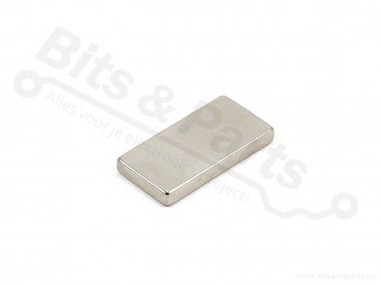 Magneet neodymium rechthoekig 20mm x 10mm x 2mm