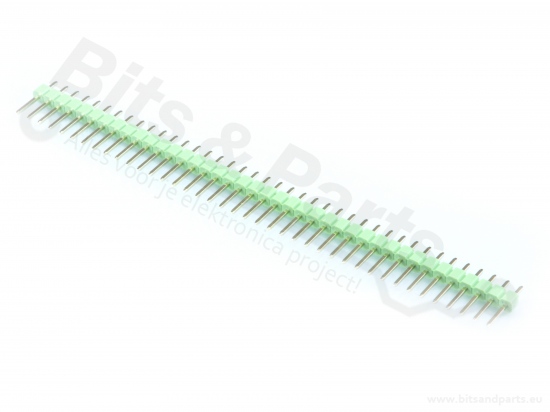 Headerpins male 40 pins metaal recht groen