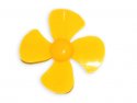 Plastic propeller with 4 blades yellow 56mm