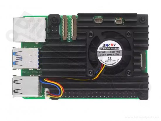 Case Raspberry Pi 5 Aluminum Black