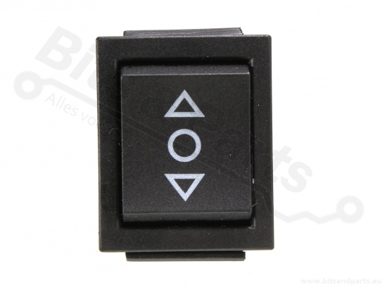 Switch rocker snap-in on/off rectangular black up/down
