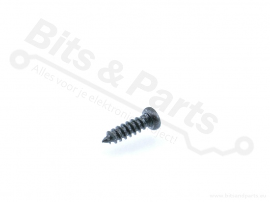 Screw / Parker Phillips head black 2.3 x 8.0 mm with domed head