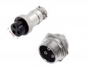 Signaalconnector Aviation GX16  3 pins male/female