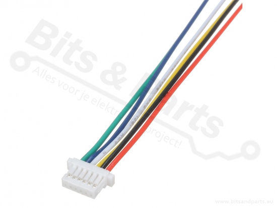 Signaalconnector JST SH 6-polig  micro met draad en socket 15cm
