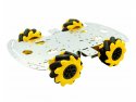 Smart Car Chassis 4WD Mecanum Aluminum Single
