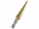 Step drill HSS with hexagonal shaft 3-12 mm