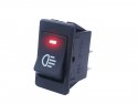 Schakelaar rocker snap-in aan/uit licht ASW-17D rood