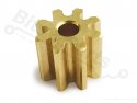 Tandwiel Messing 13-tands 0,5M voor 2mm as