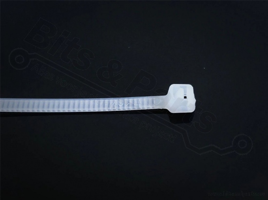 Tie-wrap cable tie 150x2mm white 10 pieces