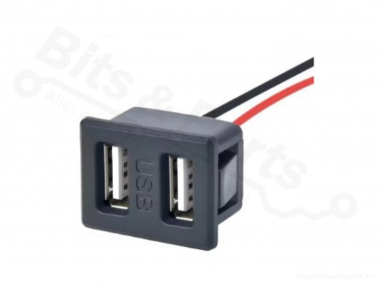 USB Chassisdeel Dual USB-A female