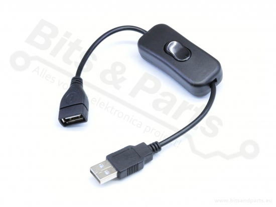 USB Voedingskabeltje met aan/uit schakelaar 0,3m