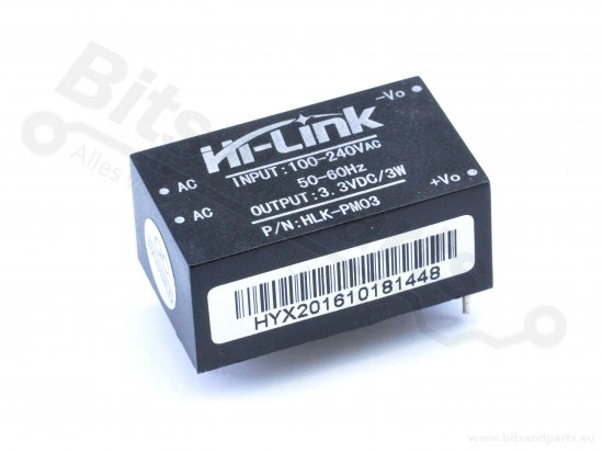 Power supply module AC-DC HLK-PM03 Uin:220V Uout:3.3V 3W