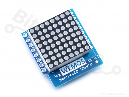 WeMos D1 mini 8x8 LED Matrix shield 