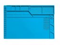 Silicone work mat 55cm x 35cm x 5mm magnetic blue