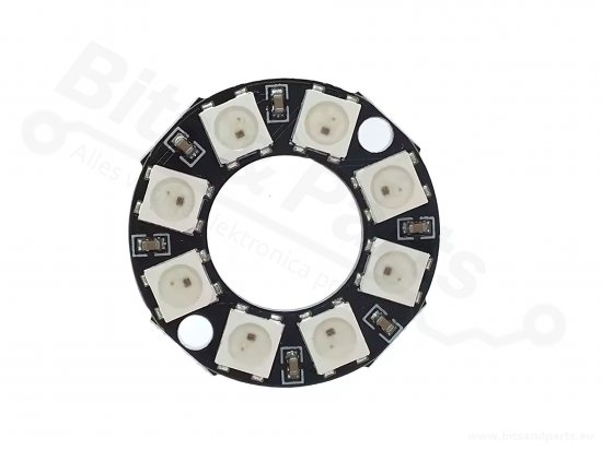 LED Ring  8x WS2812 RGB 5050 RGB LEDs with drivers (8bits)