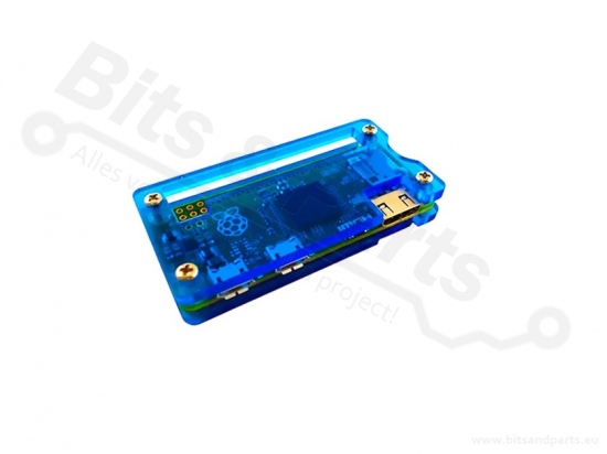 Behuizing / Case Raspberry Pi Zero W/WH - blauw transparant
