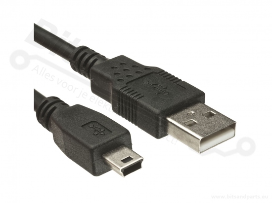 USB Aansluitkabel USB A <-> USB B mini 1,8 meter