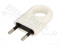 Eurostekker plat 230V / 10A wit - PAWBOL
