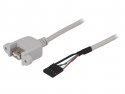 USB Chassisdeel met kabel USB A Female naar 5 pins 