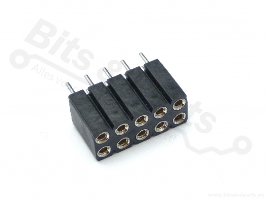 Headerpin socket female 2x5 pins rond