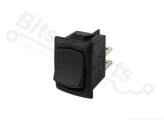 Switch rocker snap-in on/off rectangular black 