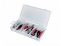 Crocodile clip set 28-piece in storage box
